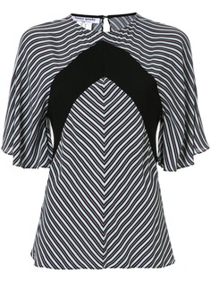 Bianca Spender полосатая блузка с короткими рукавами