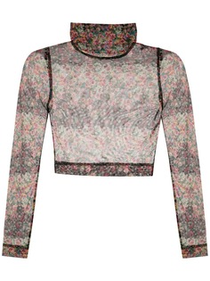 À La Garçonne полупрозрачная блузка с принтом