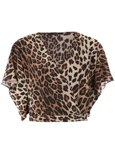 Magrella укороченный топ с анималистичным принтом