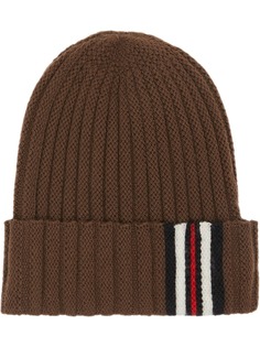 Burberry шапка бини в рубчик с полосками
