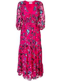 Tanya Taylor ярусное платье Dulce с цветочным принтом