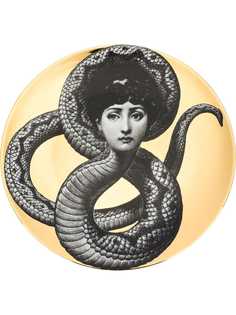 Fornasetti тарелка с принтом Face Serpent