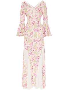 byTiMo платье макси с цветочным узором и кружевом