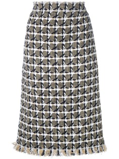 Oscar de la Renta твидовая юбка-карандаш