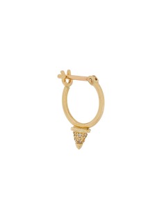 Otiumberg 9kt gold tiny spike diamond hoop earring