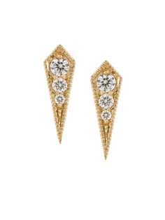 Lizzie Mandler Fine Jewelry серьги-гвоздики Kite из желтого золота с бриллиантами