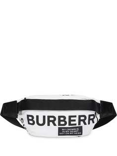 Burberry поясная сумка среднего размера с логотипом