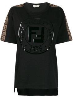 Fendi футболка с круглым вырезом и логотипом