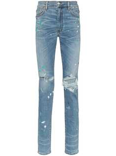 AMIRI джинсы кроя слим с эффектом разбрызганной краски