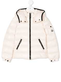 Moncler Kids пуховик с контрастными молниями
