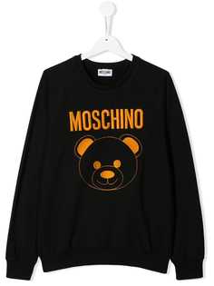 Moschino Kids свитер с вышивкой
