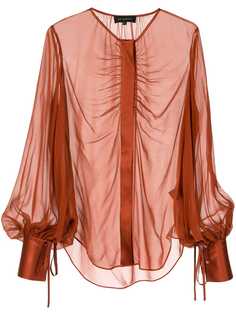 Lee Mathews прозрачная блузка с длинными рукавами