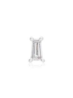 Rosa De La Cruz white gold diamond baguette single earring