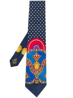 Versace Pre-Owned галстук в горох с принтом Medusa