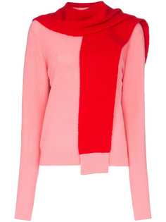 SJYP трикотажный джемпер с разрезами на манжетах