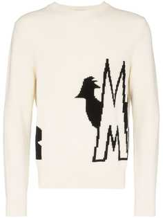 Moncler джемпер вязки интарсия с логотипом
