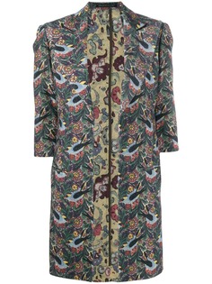 Yohji Yamamoto Pre-Owned пальто с рукавами три четверти и цветочным принтом