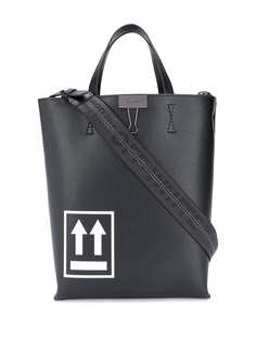 Off-White сумка-тоут с принтом и зажимом