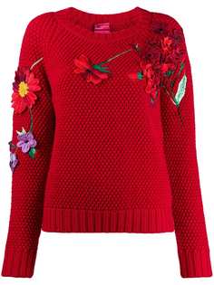 Blumarine джемпер с цветочным декором