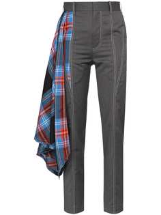 Charles Jeffrey Loverboy брюки со вставкой в клетку тартан