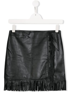 Msgm Kids короткая юбка с бахромой