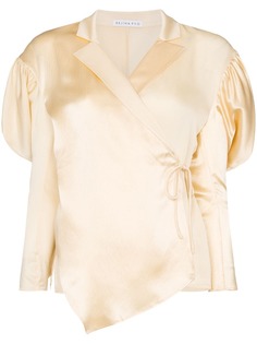 Rejina Pyo блузка с запахом и пышными рукавами