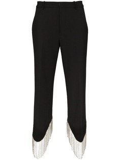 AREA high-waist embellished trousers