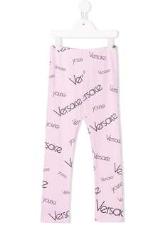 Versace Kids легинсы с логотипом
