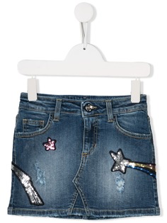Msgm Kids декорированная джинсовая юбка