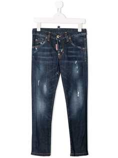 Dsquared2 Kids джинсы с эффектом потертости