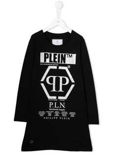 Philipp Plein Junior платье-толстовка с логотипом