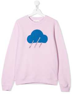 Alberta Ferretti Kids TEEN embellished cloud print sweatshirt