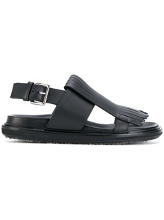 Marni fringed slingback sandals