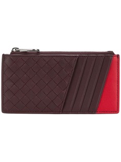 Bottega Veneta двухцветный плетеный бумажник