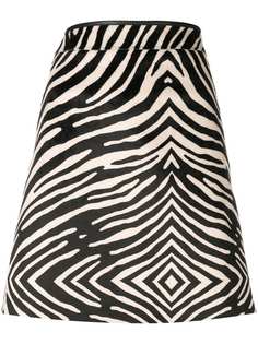 PS Paul Smith юбка мини с зебровым принтом
