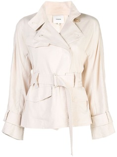 Vince укороченный тренч с поясом