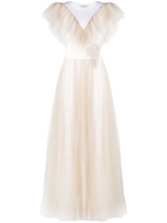 P.A.R.O.S.H. платье макси с верхним слоем из тюля