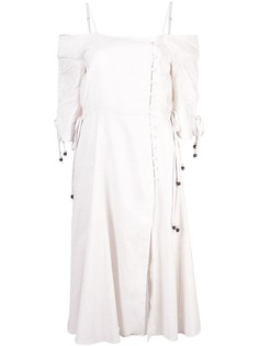 Jonathan Simkhai платье с открытыми плечами и разрезом
