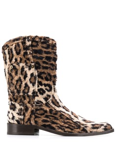 Martine Rose ботинки с леопардовым принтом