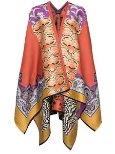 Etro жаккардовое пончо-кейп