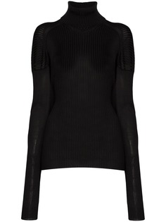 Bottega Veneta свитер в рубчик с высоким воротником