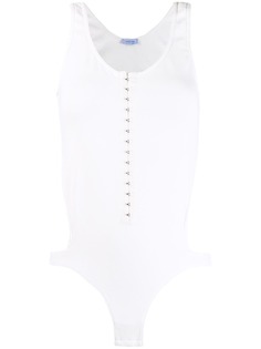 Mugler боди с вырезом на спине
