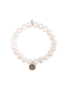 Sydney Evan браслет Evil Eye с золотой подвеской, бриллиантами и сапфирами