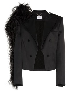 Magda Butrym пиджак с перьями