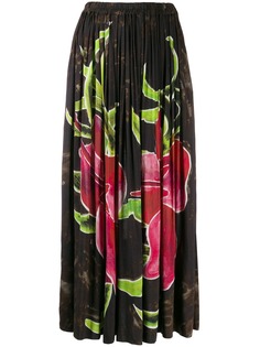 Vivienne Westwood Pre-Owned плиссированная юбка макси с цветочным принтом