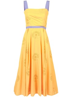 Carolina Herrera платье миди с цветочным узором