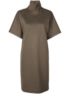 Rosetta Getty клетчатое платье с высоким воротником