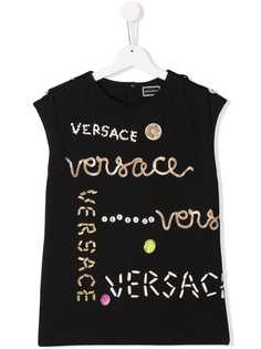 Young Versace топ с принтом