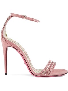 Gucci босоножки с декором из кристаллов