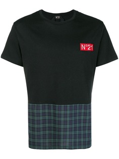 Nº21 футболка с панелью в клетку